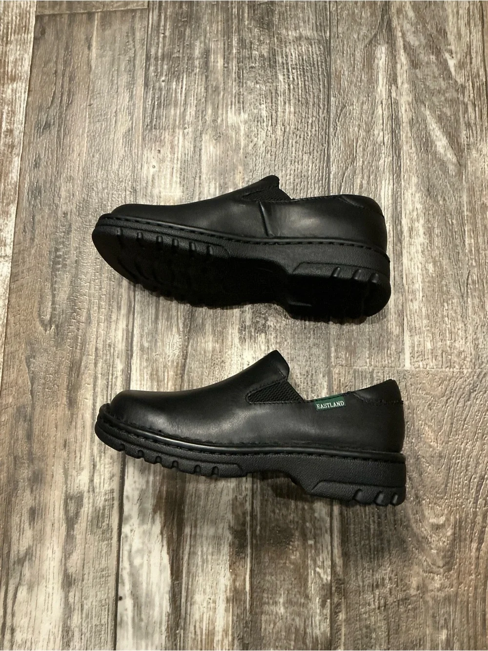 Eastland Black Slip-On Leather Loafers Size 7